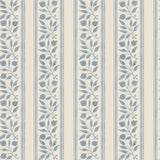Rosehip Stripe China Blue Peel and Stick Wallpaper by WallPops Morris and Co. - MCS6609