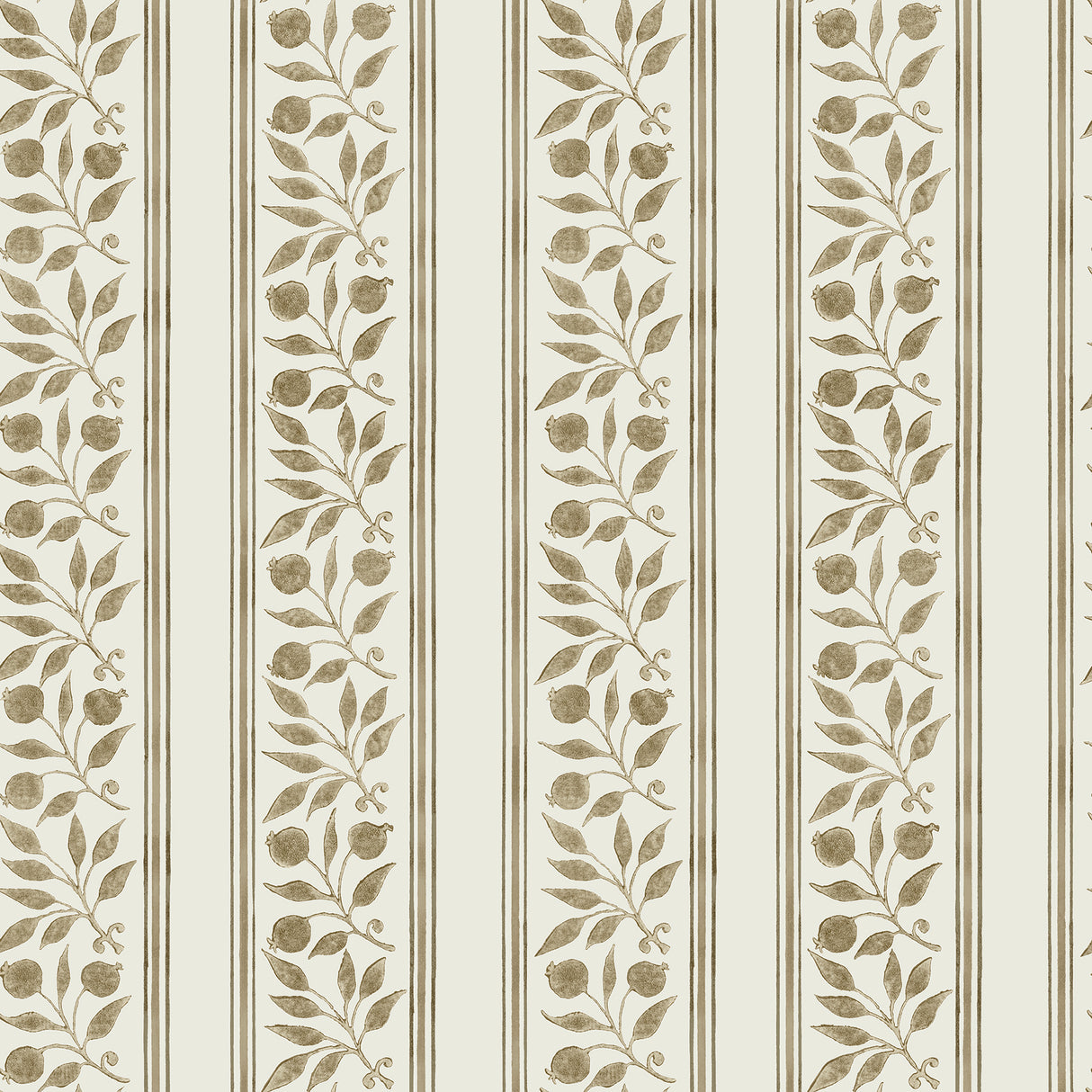 Rosehip Stripe Flax Peel and Stick Wallpaper by WallPops x Morris & Co. - MCS6611