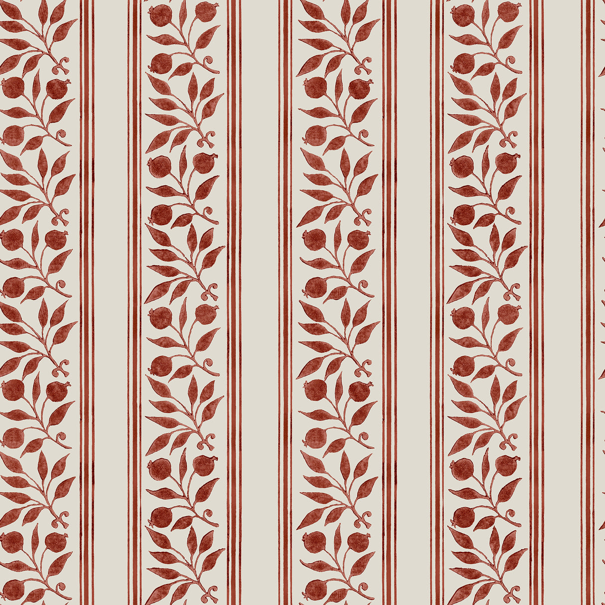Rosehip Stripe Madder Peel and Stick Wallpaper by WallPops x Morris & Co. - MCS6612