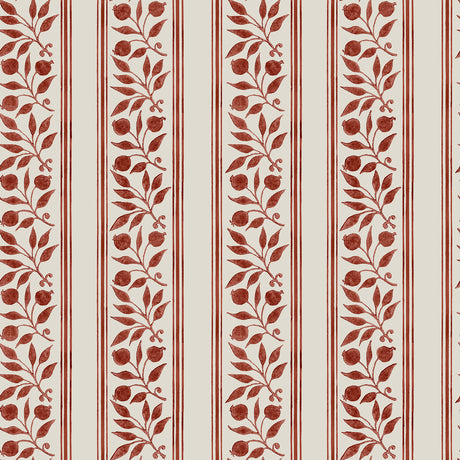 Rosehip Stripe Madder Peel and Stick Wallpaper by WallPops x Morris & Co. - MCS6612