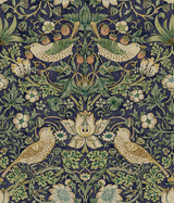 Strawberry Thief Ink Blue Peel and Stick Wallpaper by WallPops Morris and Co. - MCS6615