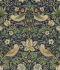 Strawberry Thief Ink Blue Peel and Stick Wallpaper by WallPops Morris and Co. - MCS6615