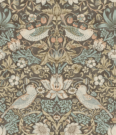 Strawberry Thief Mole Peel and Stick Wallpaper by WallPops x Morris and Co. - MCS6616