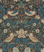 Strawberry Thief Charcoal Peel and Stick Wallpaper by WallPops x Morris and Co. - MCS6617