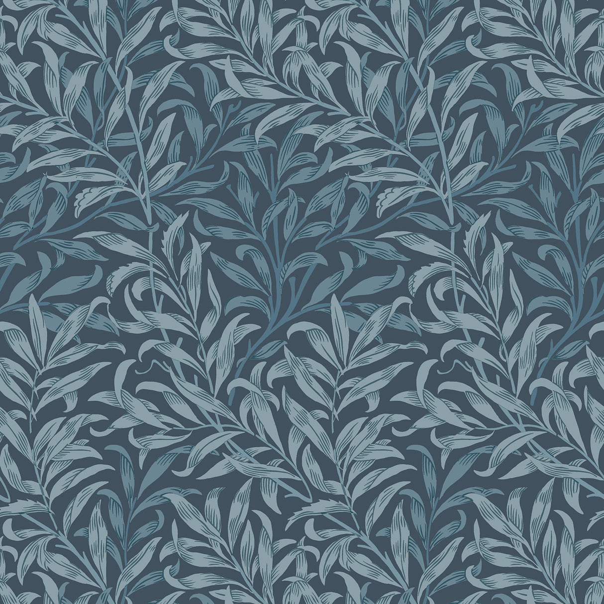 Willow Boughs Ink Blue Peel and Stick Wallpaper by WallPops Morris and Co. - MCS6620
