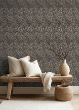 Willow Boughs Charcoal Peel and Stick NuWallpaper by WallPops x Morris & Co Classic Botanical Willow Leaf Traditional Pattern - MCS6621