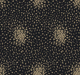 Petite Leaves Black & Gold Metallic Botanical Wallpaper - York MD7102