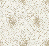 Petite Leaves Cream & Gold Wallpaper with Metallic Botanical Leaf Motif - York MD7103