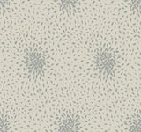 Petite Leaves Beige & Silver Wallpaper with Metallic Botanical Leaf Motif - York MD7105