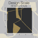 Abstract Geo Black & Gold Wallpaper with Metallic Geometric Pattern - York MD7115