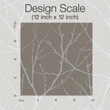 Trees Silhouette Mocha & Silver Metallic Wallpaper - York MD7121