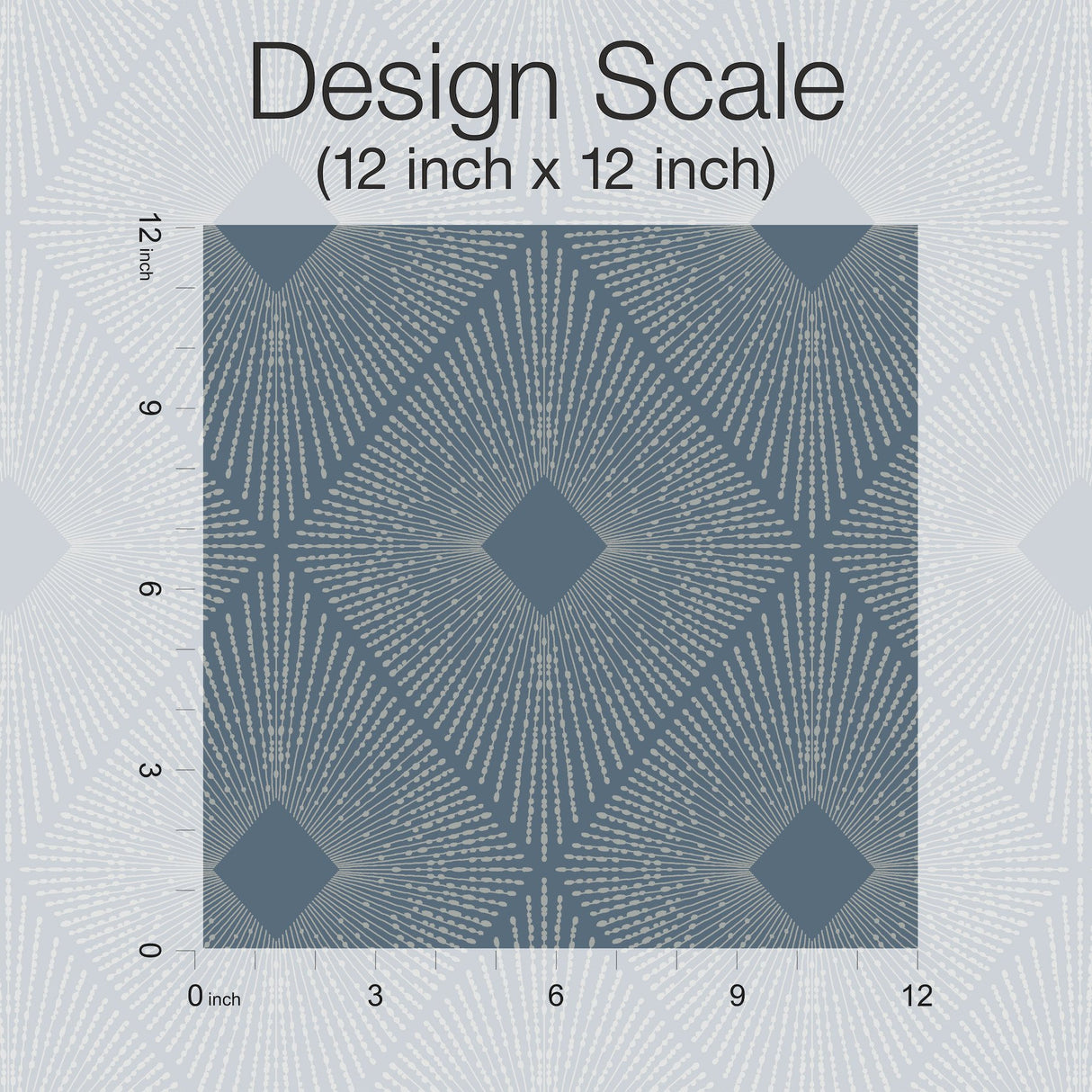 Harlowe Blue & Silver Geometric Metallic Wallpaper - York MD7131