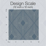Harlowe Blue & Silver Geometric Metallic Wallpaper - York MD7131
