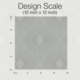 Harlowe Light Grey & Silver Geometric Metallic Non Woven Wallpaper - York MD7132