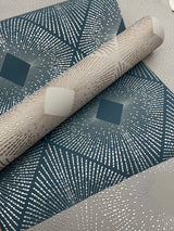 Harlowe Warm Grey & Gold Geometric Metallic Wallpaper - York MD7133