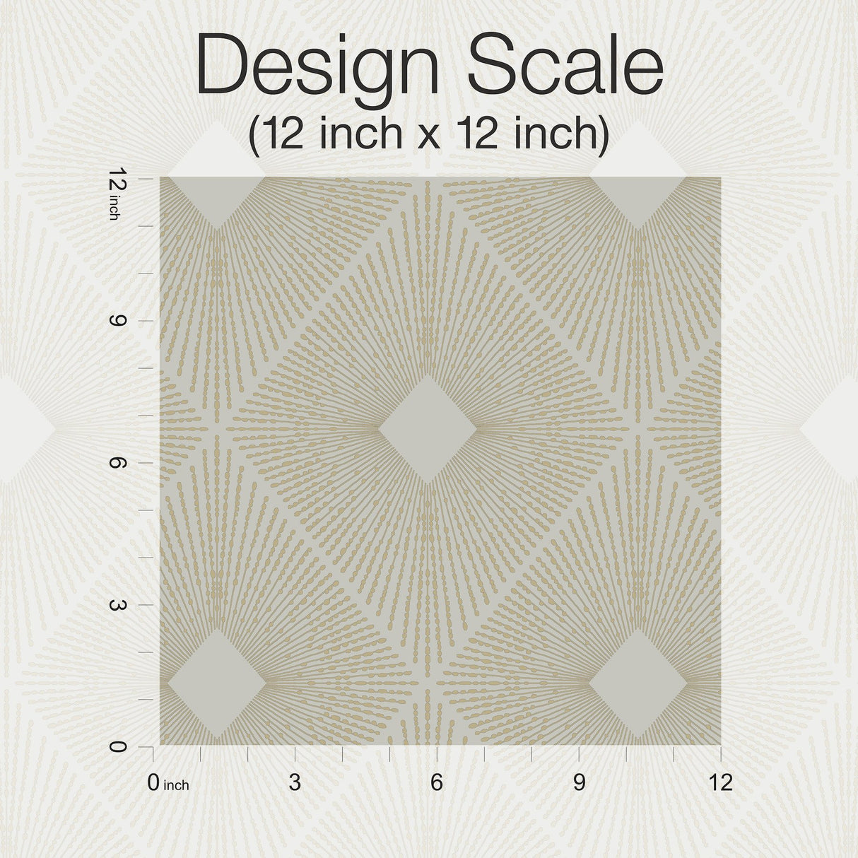 Harlowe Warm Grey & Gold Geometric Metallic Wallpaper - York MD7133
