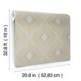 Harlowe Warm Grey & Gold Geometric Metallic Wallpaper - York MD7133