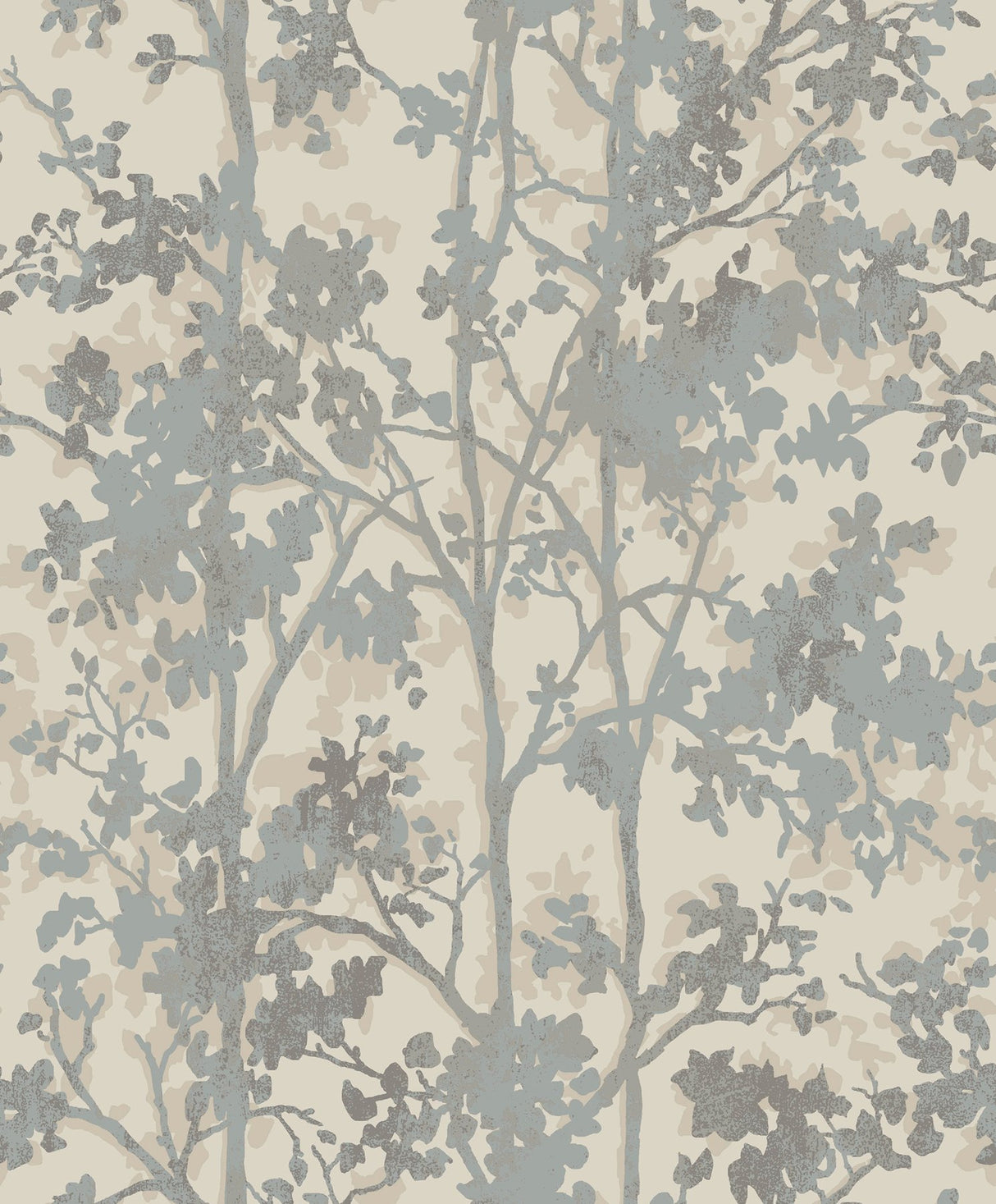 Shimmering Foliage Cream & Silver Wallpaper with Metallic Botanical Motif - York MD7141
