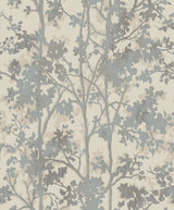 Shimmering Foliage Cream & Silver Wallpaper with Metallic Botanical Motif - York MD7141