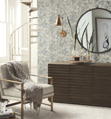 Shimmering Foliage Cream & Silver Wallpaper with Metallic Botanical Motif - York MD7141