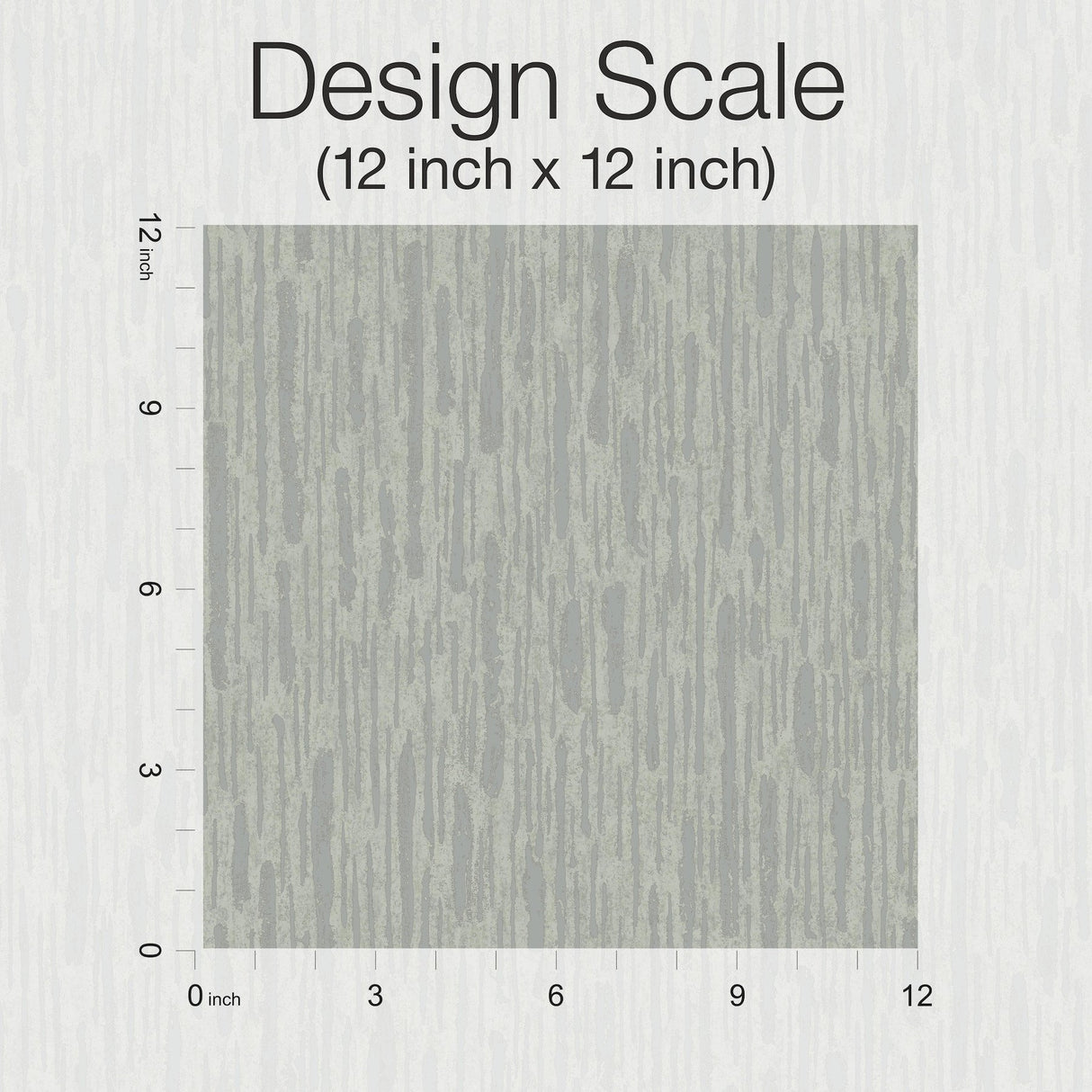 Metallic Cascade Pale Green & Silver Wallpaper with Metallic Textured Vertical Brushstroke Stria - York MD7153
