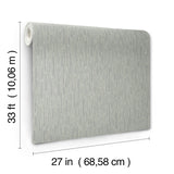 Metallic Cascade Pale Green & Silver Wallpaper with Metallic Textured Vertical Brushstroke Stria - York MD7153