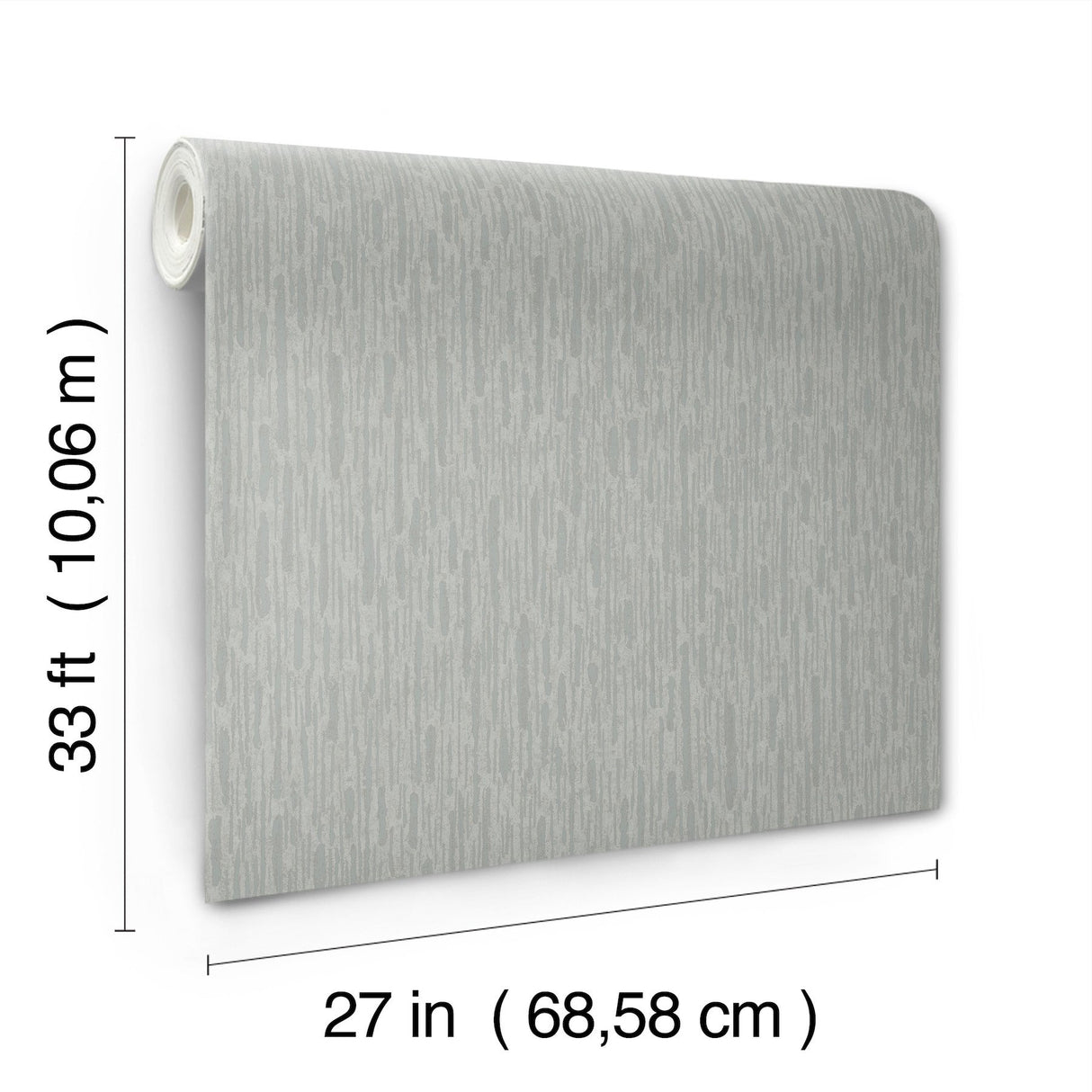 Metallic Cascade Spa & Silver Wallpaper with Metallic Textured Stria - York MD7154
