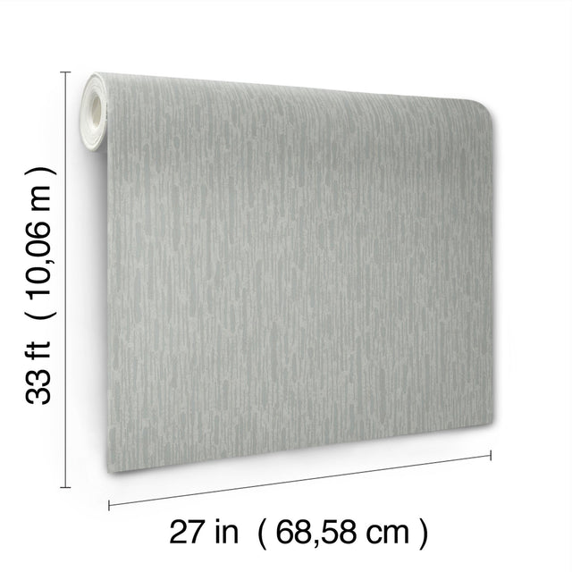 Metallic Cascade Spa & Silver Wallpaper with Metallic Textured Stria - York MD7154