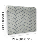 Luminous Leaves Charcoal & Silver Wallpaper with Metallic Tropical Leaf Pattern - York MD7163