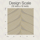 Luminous Leaves Grey & Gold Wallpaper with Metallic Tropical Leaf Motif - York MD7164
