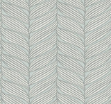 Luminous Leaves Spa & Silver Wallpaper with Metallic Tropical Palm Motif - York MD7165