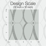 Graceful Geo Spa & Silver Wallpaper with Metallic Geometric Pattern - York MD7172