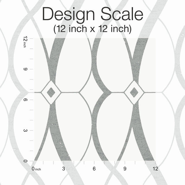 Graceful Geo White & Silver Wallpaper with Metallic Geometric Motif - York MD7173