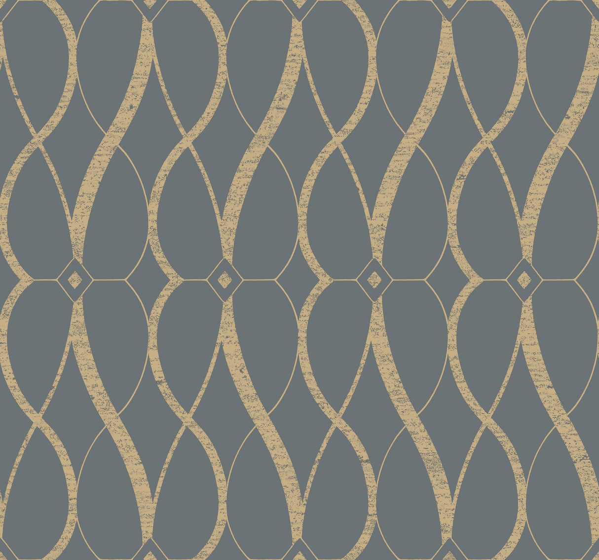 Graceful Geo Smoke & Gold Geometric Wallpaper with Metallic Finish - York MD7176
