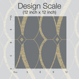 Graceful Geo Smoke & Gold Geometric Wallpaper with Metallic Finish - York MD7176