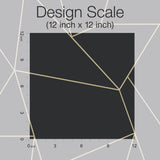Nazca Black & Gold Wallpaper with Metallic Geometric Lines - Antonina Vella MD7181