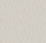 Sprigs Light Grey & Gold Botanical Metallic Non Woven Wallpaper - York MD7191