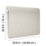 Sprigs Light Grey & Gold Botanical Metallic Non Woven Wallpaper - York MD7191