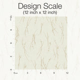 Sprigs Cream & Gold Wallpaper with Metallic Botanical Sprigs - York MD7192