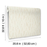 Sprigs Cream & Gold Wallpaper with Metallic Botanical Sprigs - York MD7192