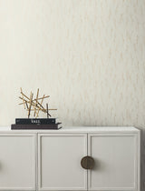 Sprigs Cream & Gold Wallpaper with Metallic Botanical Sprigs - York MD7192