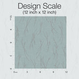 Sprigs Smokey Blue & Silver Wallpaper with Metallic Botanical Sprigs - York MD7193