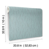 Sprigs Smokey Blue & Silver Wallpaper with Metallic Botanical Sprigs - York MD7193