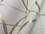 Sun Circles Cream & Gold Geometric Metallic Wallpaper - York MD7202