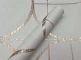 Sun Circles Cream & Gold Geometric Metallic Wallpaper - York MD7202