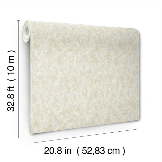 Shimmering Patina Neutral & Gold Textured Metallic Wallpaper - York MD7211
