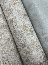 Shimmering Patina Spa & Silver Wallpaper with Metallic Textured Motif - York MD7212