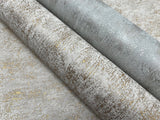 Shimmering Patina Spa & Silver Wallpaper with Metallic Textured Motif - York MD7212
