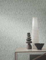 Shimmering Patina Spa & Silver Wallpaper with Metallic Textured Motif - York MD7212