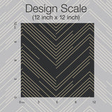 Polished Chevron Black & Gold Metallic Non Woven Wallpaper - York MD7221